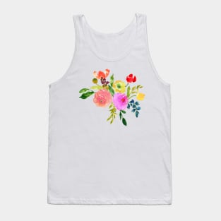 Floral Watercolor, Renunculus Tank Top